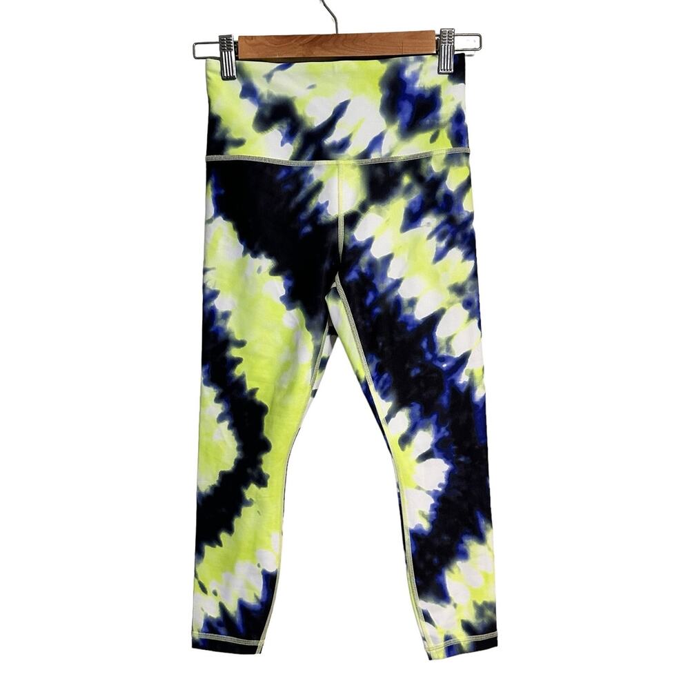 Athleta Elation 7/8 Tight Green and Blue Cropped Size XSP